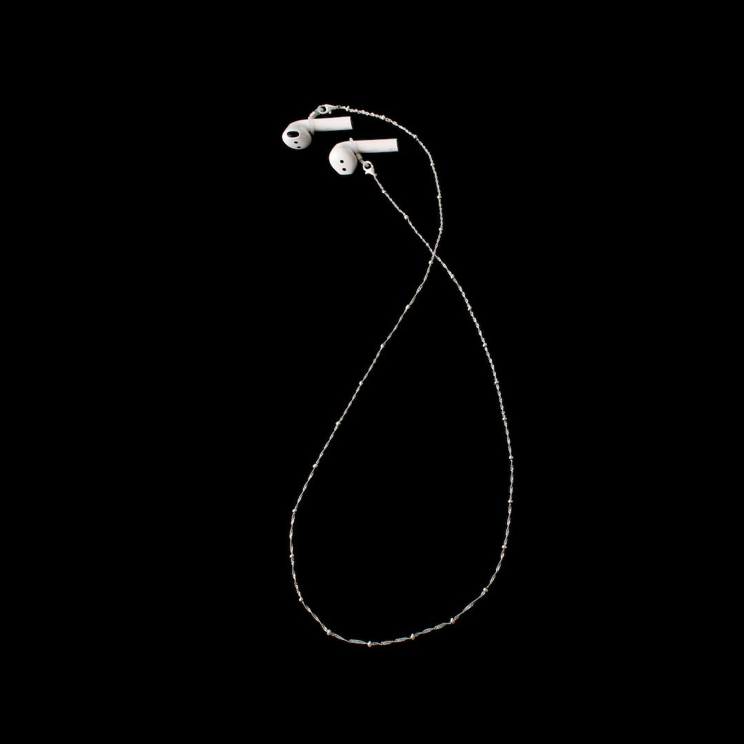 JLC 3mm 925 Silver Bead Glassess Chain