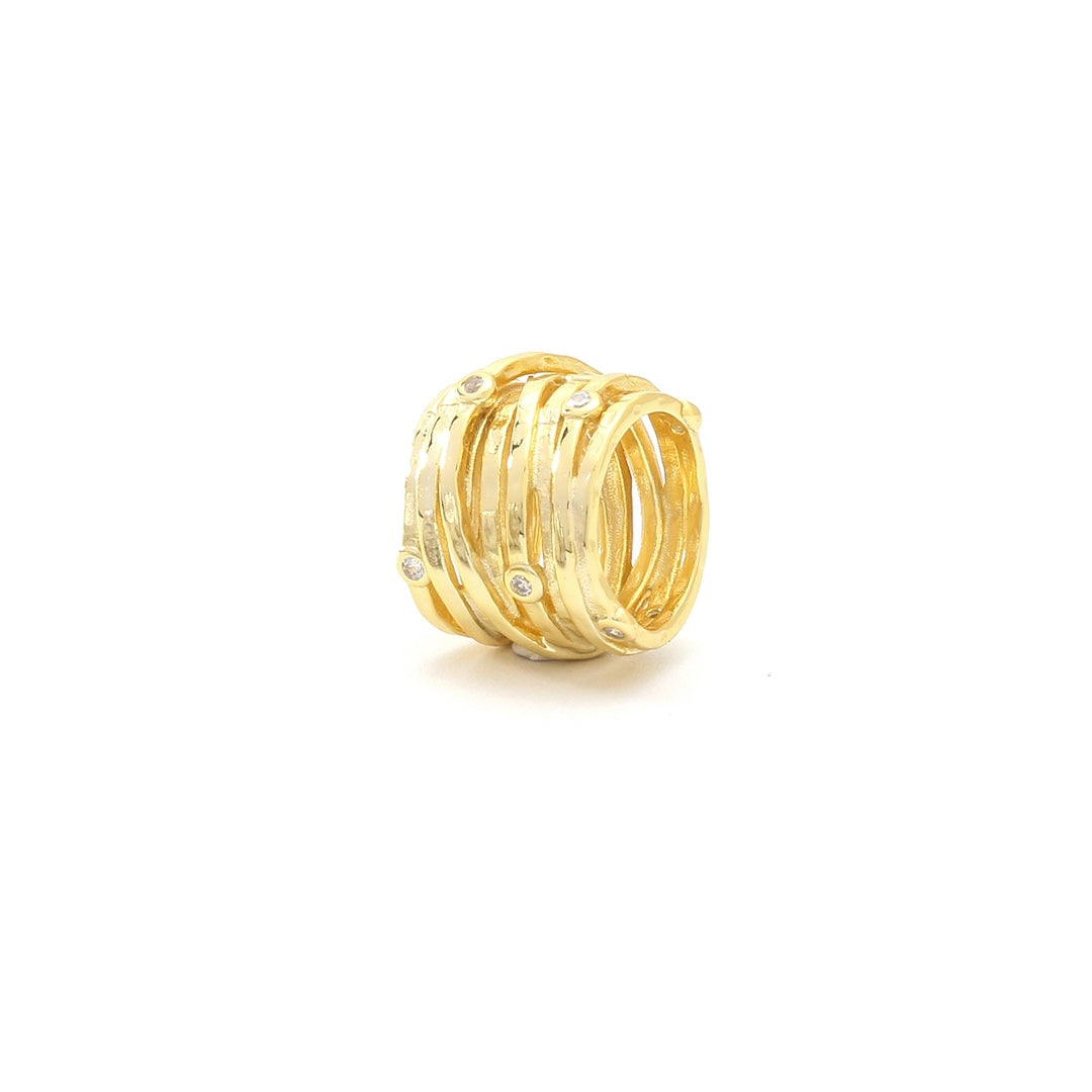 JLC 925 Silver Multiple Line Pendant Gold